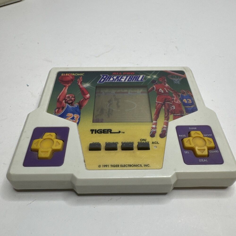 Tiger Electronic ALL PRO BASKETBALL Vintage Hand Held Game 1991 TESTED Working